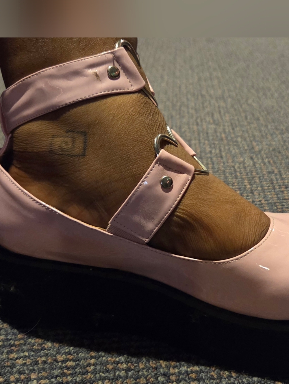 Pink Demonia Mary Jane Platform Shoes - Picture 3 of 4